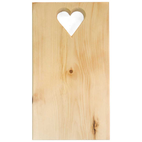 Brotzeitbrett mit Herz - 100% Zirbenholz